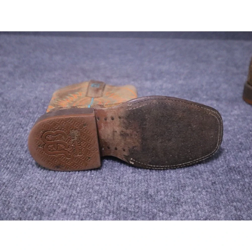 Horse Power Boots Anderson Bean Kids 13‎  Patchwork Leather HP 1053 Square Toe